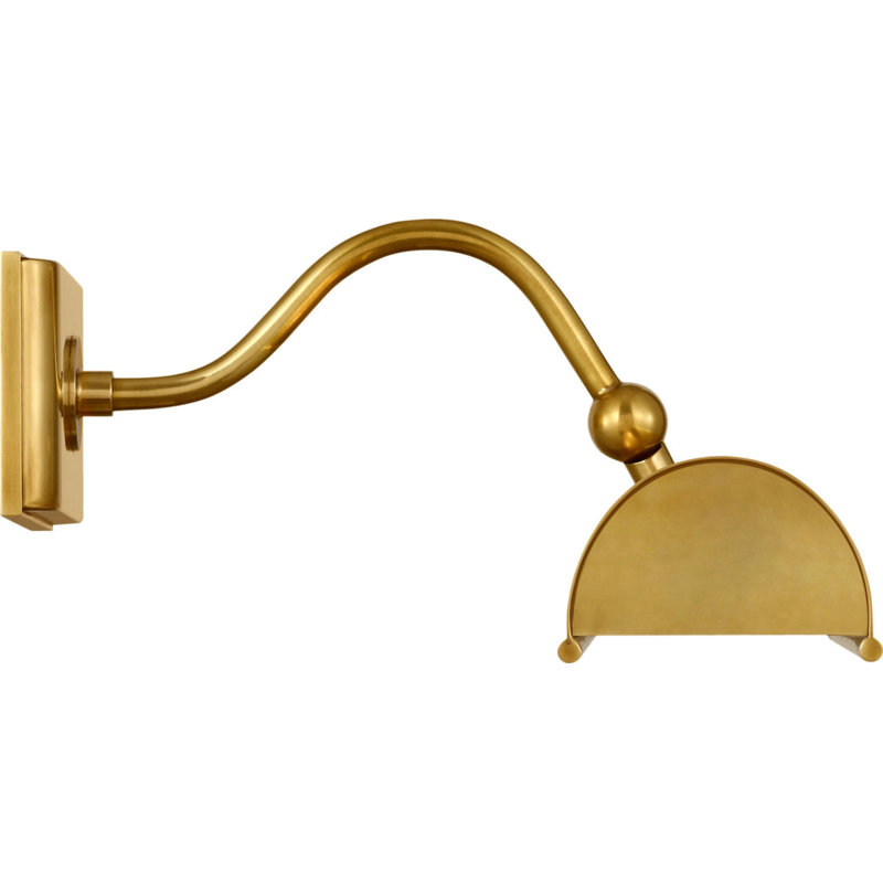 Hessen Picture Light, Natural Brass, 4.75" H x 12" W x 9" D