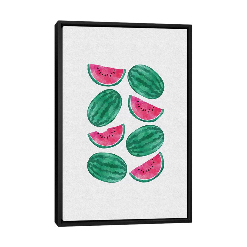 «Watermelon Crowd» par Orara Studio - Giclée sur toile tendue avec châssis, H 26 po x l 18 po x P 1,5 po, Pas de tapis