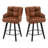 26''H Upholstered 360°Swivel Counter Height Bar Stools, Wood Legs Kitchen Island Chairs-211219935-210338530