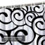 Rideau de douche abstrait à spirale noir et blanc abstrait avec 12 crochets-53698742