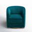 Holden 31.5" Wide Velvet Swivel Barrel Chair-956666791