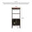 22.83" Black Rectangular Solid Wood Wine Rack
