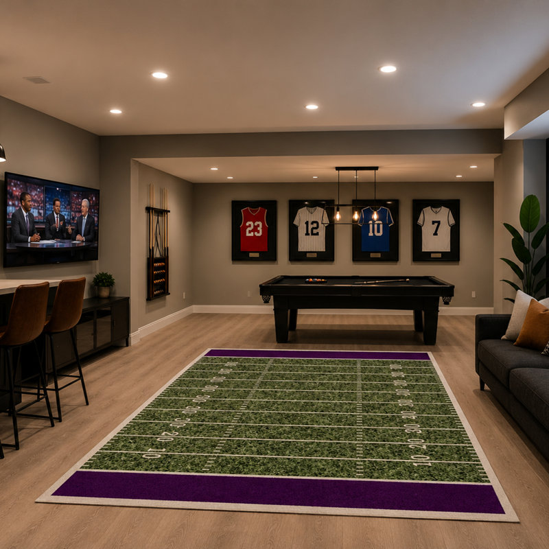 Friday Nights Purple, Rectangle 5'4" x 7'8"