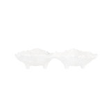 Lastra Holiday White Figural Tree Two-Part Server