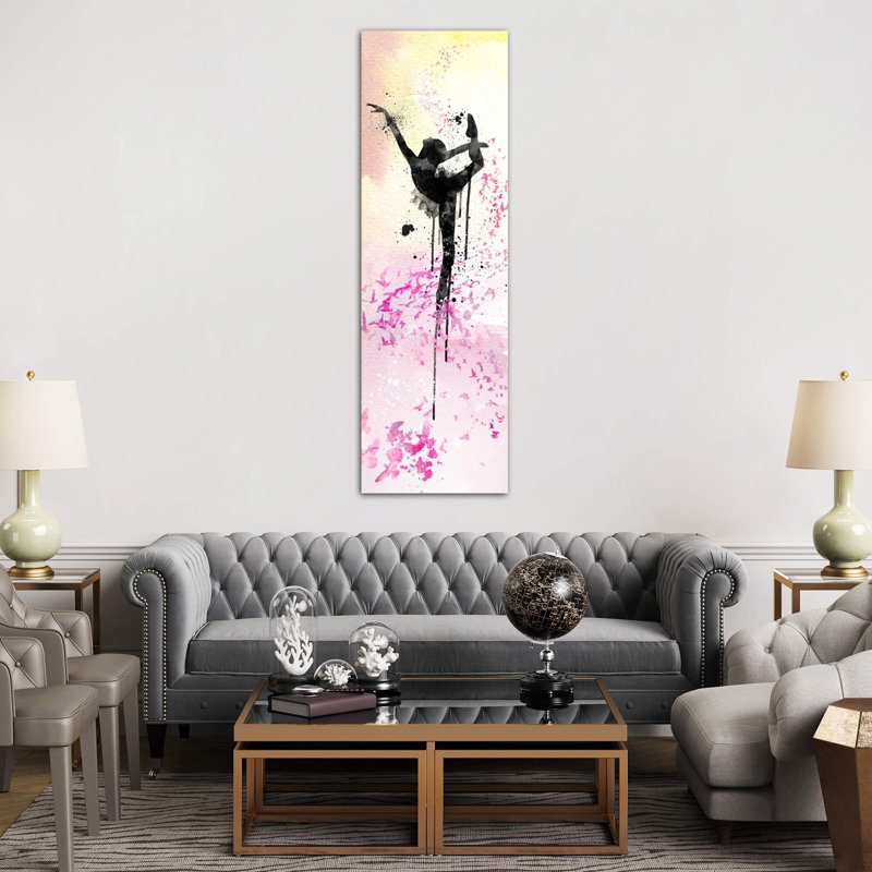 Floating Ballet Dance 1 Piece Wrapped Canvas Panoramic Wall Art, 182.88 cm H x 60.96 cm W