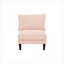 Fauteuil de chambre contemporain sans accoudoirs modulaire, siège supplémentaire personnalisable, revêtement en tissu à finition rose avec pieds en bois-1729295824