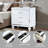 Nightstands With Mirror Frame Accents, Bedside Table With Two Drawers And One Hidden Drawer, End Table With Crystal Pull