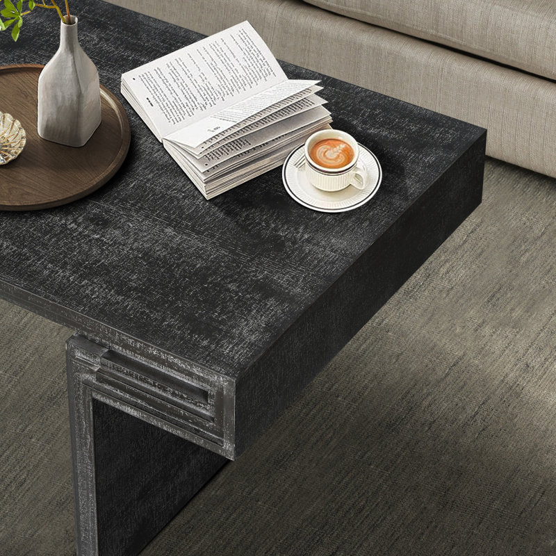 Dual-tier Shelving Mdf Vintage Industrial Table For Rustic Spaces