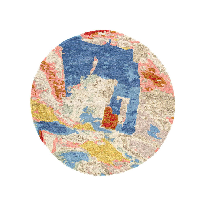 One-of-a-Kind Round 5' Hand Tufted Area Rug
