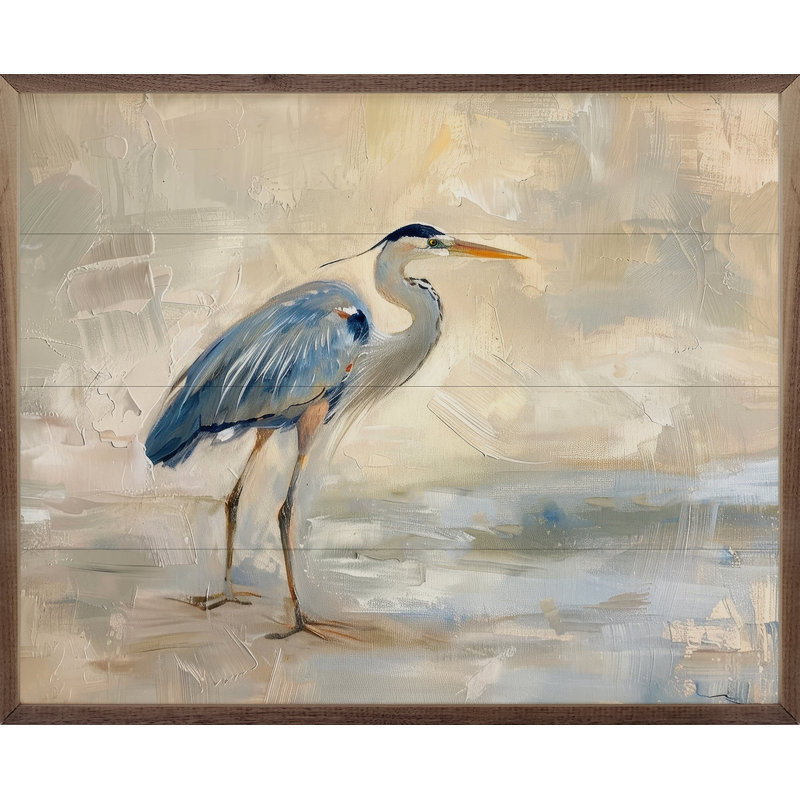 Blue Heron I By Petals Prints Design, H 8 po x l 10 po