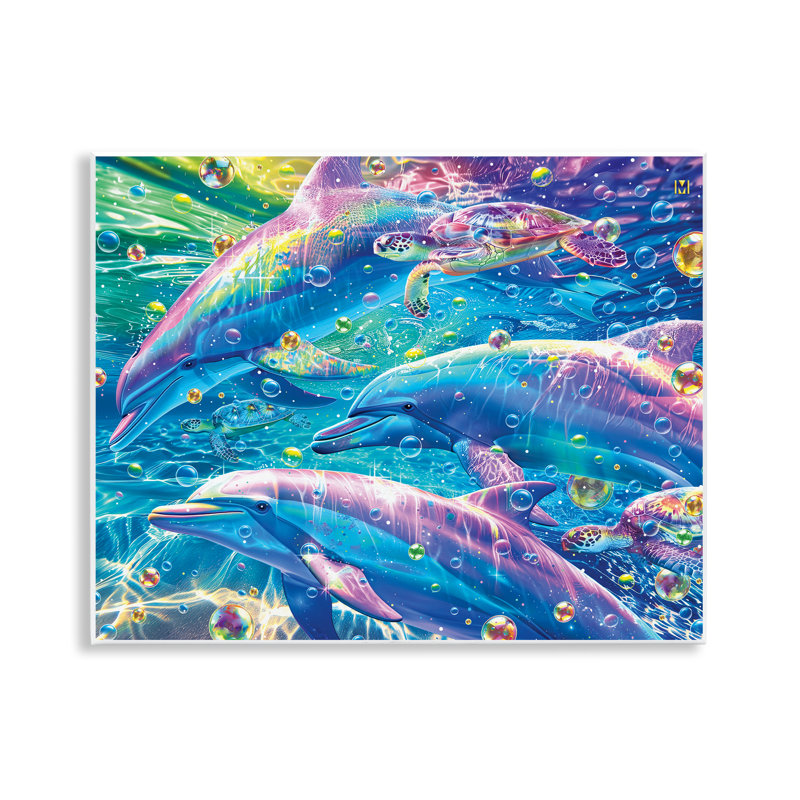 Plaque murale Trio des dauphins, design par Michael Ward
