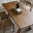 Modern Burlywood Rectangular Solid Wood Dining Table-456525805