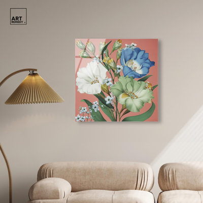 Vibrant Florals III Acrylic Print Floral Wal Decor by Art Remedy, Ready to Hang, 16 x 16
