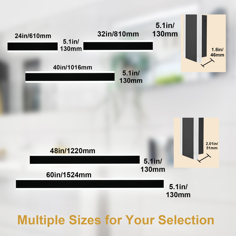 2-Pcs Dimmable Led Ceiling Light With Modern Linear Flush Mount Ceiling Lighting Fixture Acrylic Long Ceiling Lamp For Living Room Kitchen Dining Room Hallway