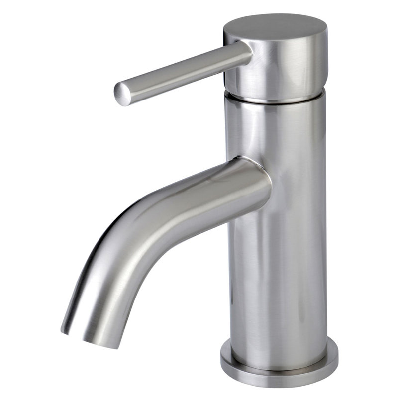 Kingston Brass Concord Single-Handle 1-Hole Deck Mount Bathroom Faucet with Push Pop-Up, Brushed Nickel