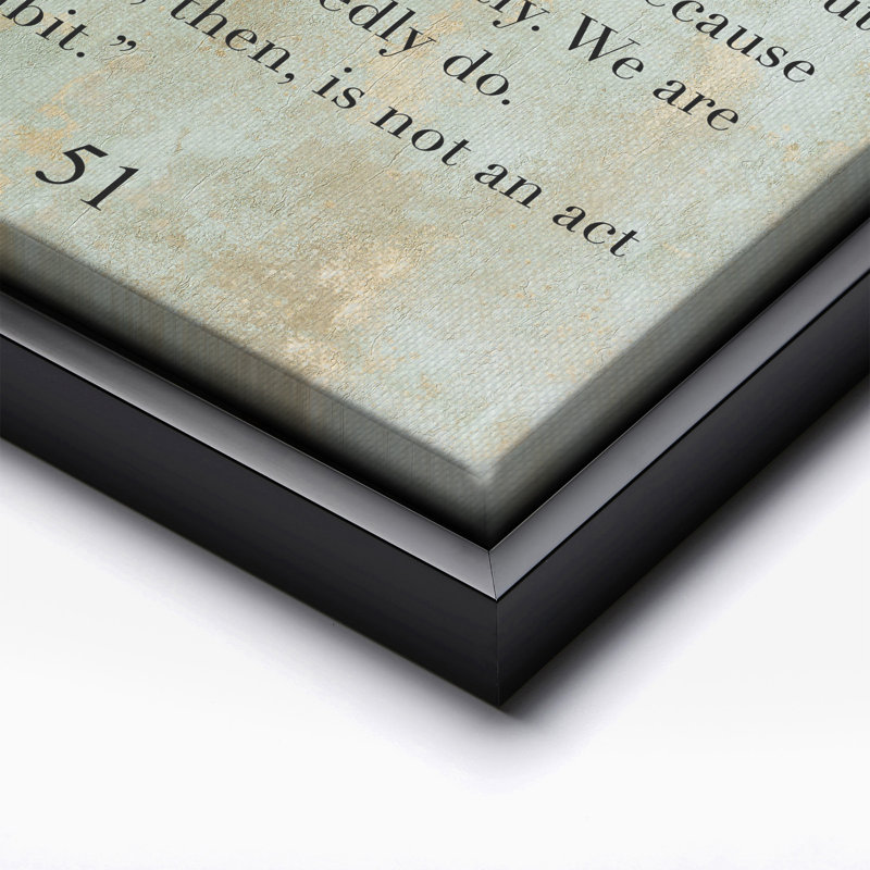 Aristote excellence, Cadre noir, Canevas, 24"H x 32"W