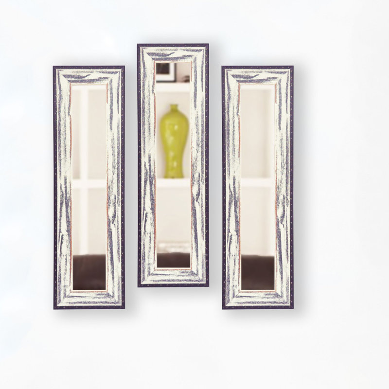 Letson Wood Flat Wall Mirror, 39.5" H x 11.5" W