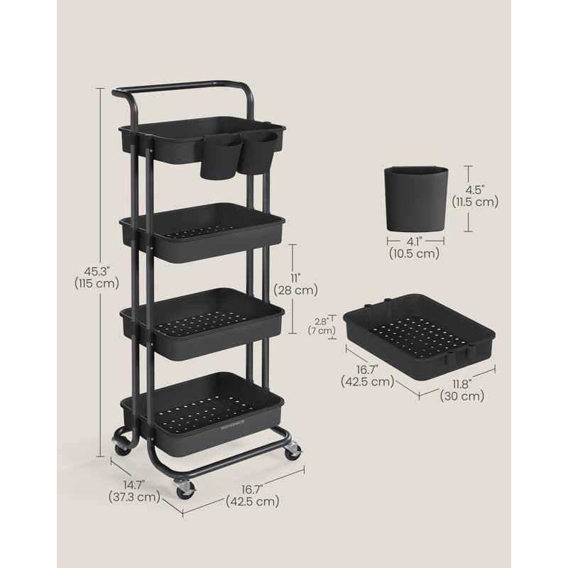 115cm H x 42.5cm W Cart with Wheels