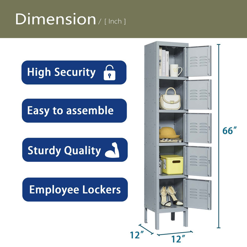 Casiers en métal avec serrure pour les employés, armoire de rangement pour garage à domicile