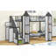 Lit superposé simple en métal avec garde-robe et rangement multiple en métal-2127491292
