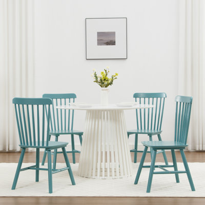 Chaise d'appoint à dossier Windsor en bois massif Candance