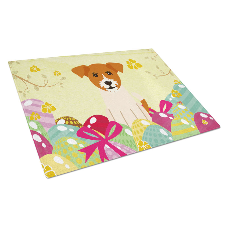 Planche à découper en verre à aile de fêtes terrier Saroyan