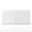 Armoire murale moderne de style Shaker, en bois massif et contreplaqué blanc, à 2 portes - 38 cm de hauteur-136927793