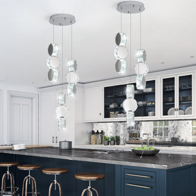Luminaire suspendu en cristal 3 lumières Glam
