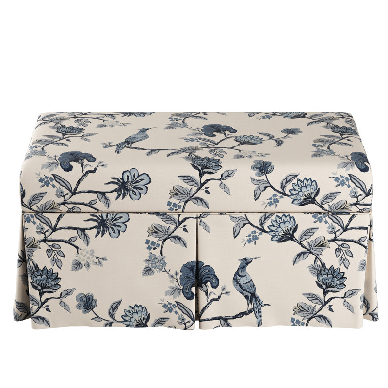 Upholstered Storage Bench, Shaana Indigo