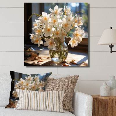 Nature morte avec bouquet de jonquilles - reproduction sur toile