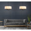 Luminaire suspendu festonné en tissu 17,5 pouces de large-87968574
