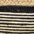 Set Of 3 Tan And Black Striped Seagrass Storage Baskets With Braided Trim 17"