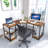 56.9" L Shaped Desk with Shelves Corner Computer Desk Large Table-1023504406