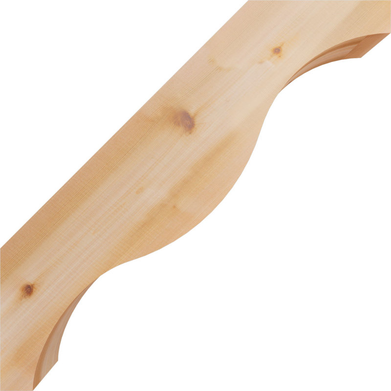 Attelle de genou Funston, Cèdre rouge, Lisse, H 30 po x l 5,5 po x P 30 po