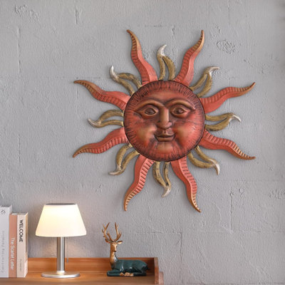 31" Large Metal Sun Wall Art For Indoor And Outdoor Decor