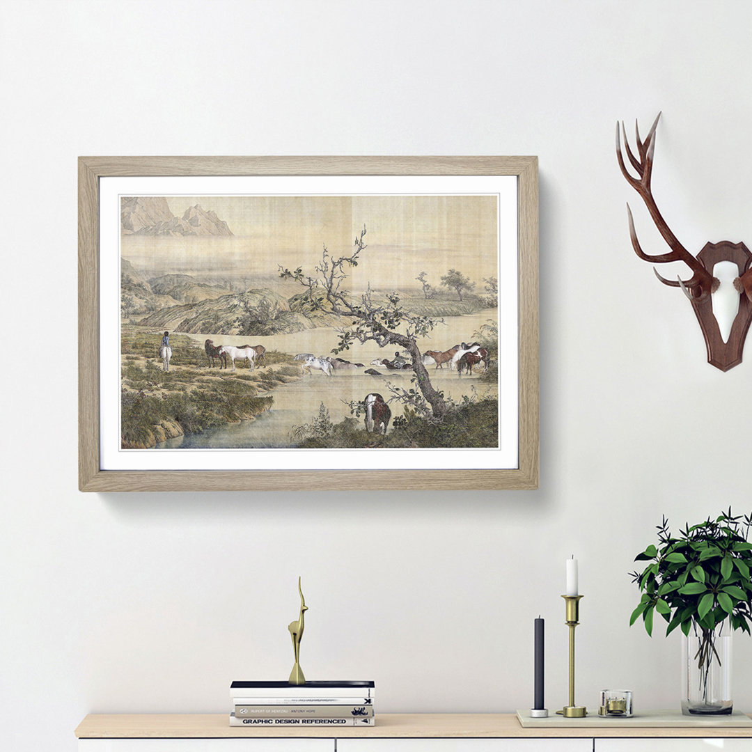 Many Horses by Lang Shining - Framed Print