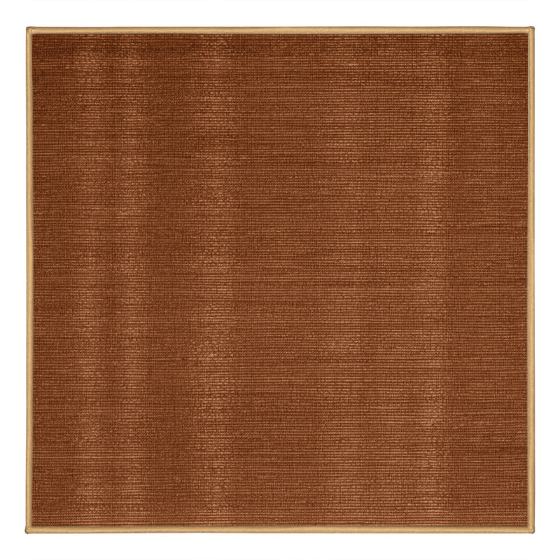 Machine Washable Solid Brown Area Rug, Square 7'