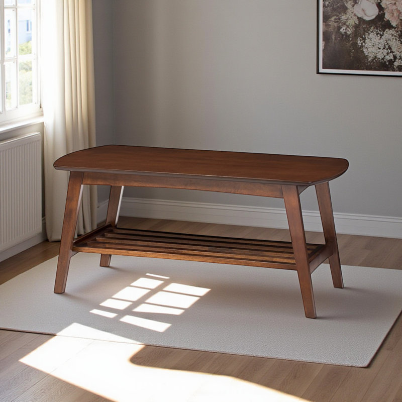 Table basse moderne en noyer foncé Montreux