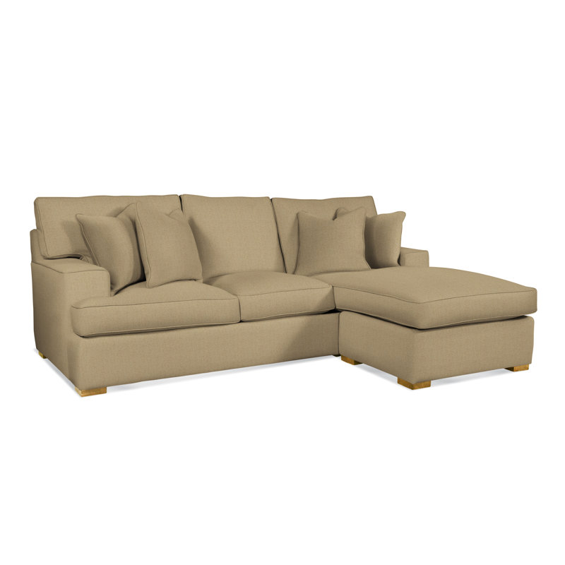 Sadie 97" Wide Reversible Sofa & Chaise with Ottoman, Elite Sand; 0321-74, Flax