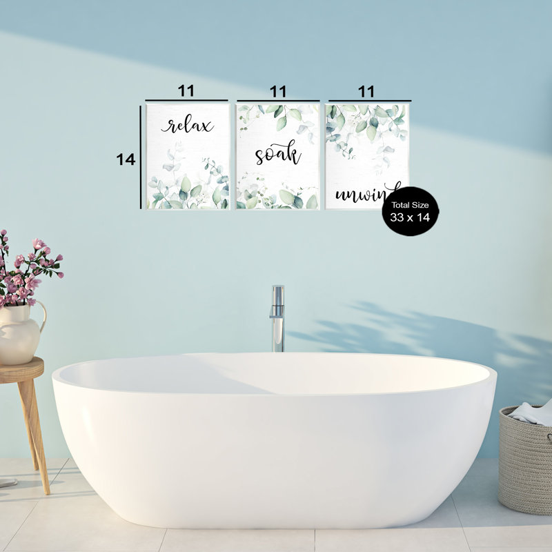 Leafy Bathroom Herbs Wall Plaque, design by Lettered and Lined