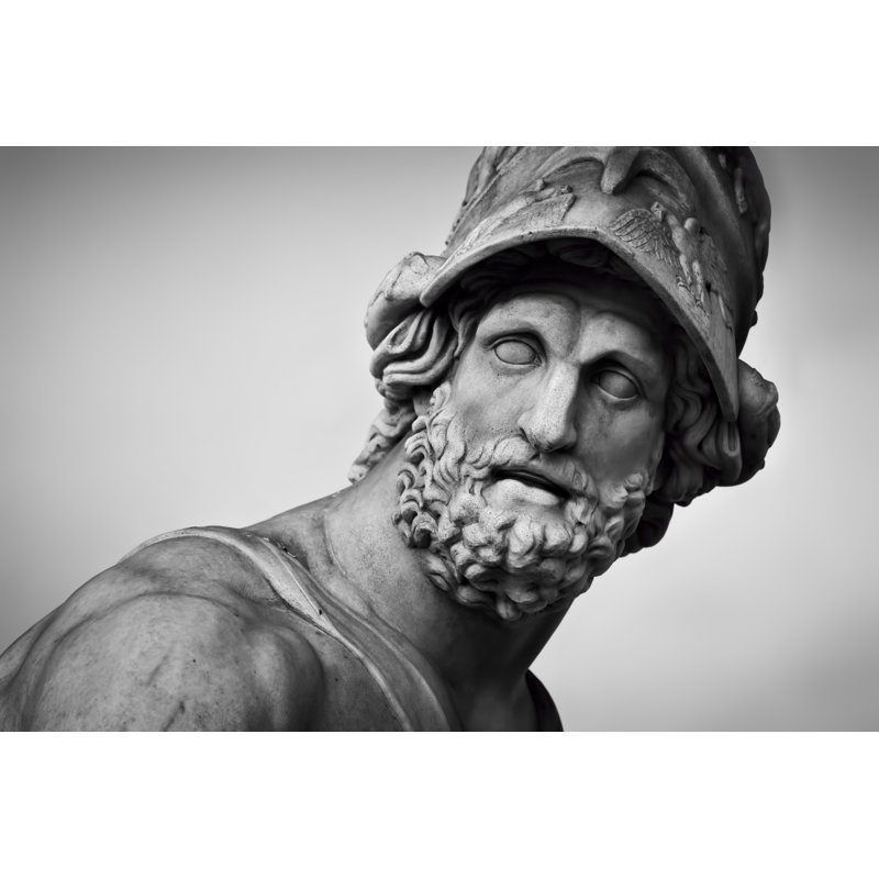 Ancient Sculpture Of Menelaus Supporting The Body Of Patroclus. Florence, Italy - Wrapped Canvas Print