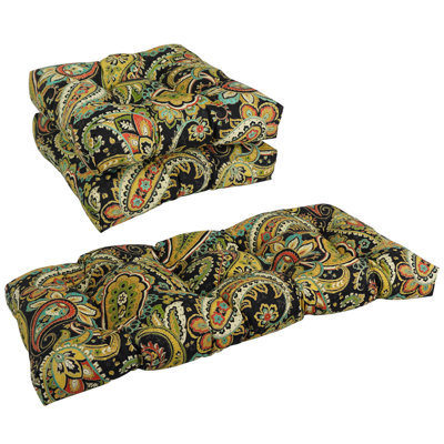 Coussin de siège d'extérieur 3 pièces Bungalow Rose
