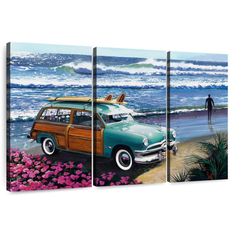 Surf City, peinture, H 14 po x l 23 po