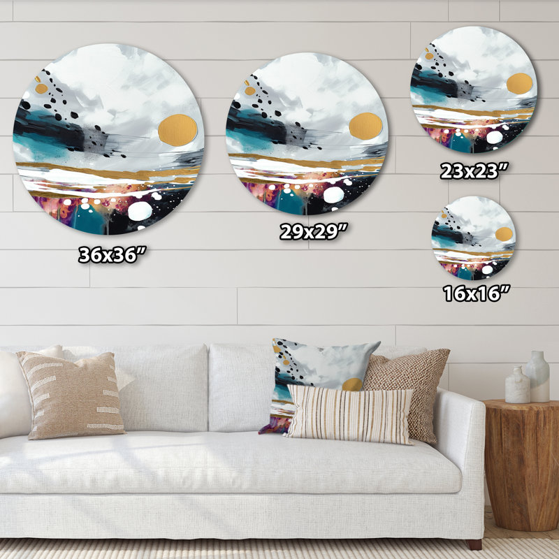 Découverte de la magie de Boho IV - Décoration murale abstraite en métal, H 16 po x l 16 po x P 1 po