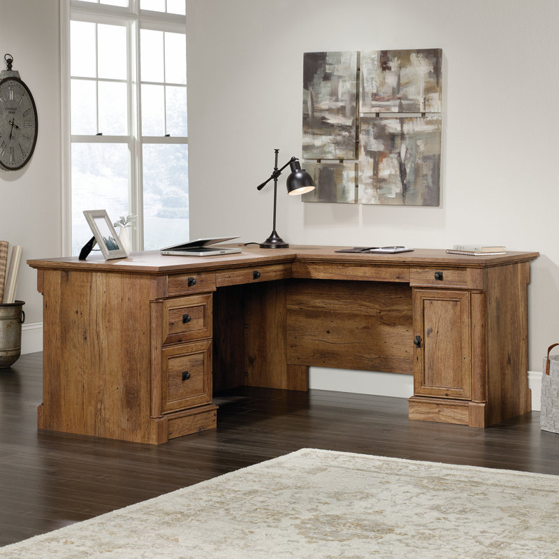 Bureau en L Walworth, Chêne rétro