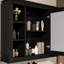 Armoire de rangement murale de salle de bain 35 po x 28 po, armoire à pharmacie, armoire murale moderne avec miroir, armoire à miroir avec 6 tablettes ouvertes (meuble-lavabo non inclus)