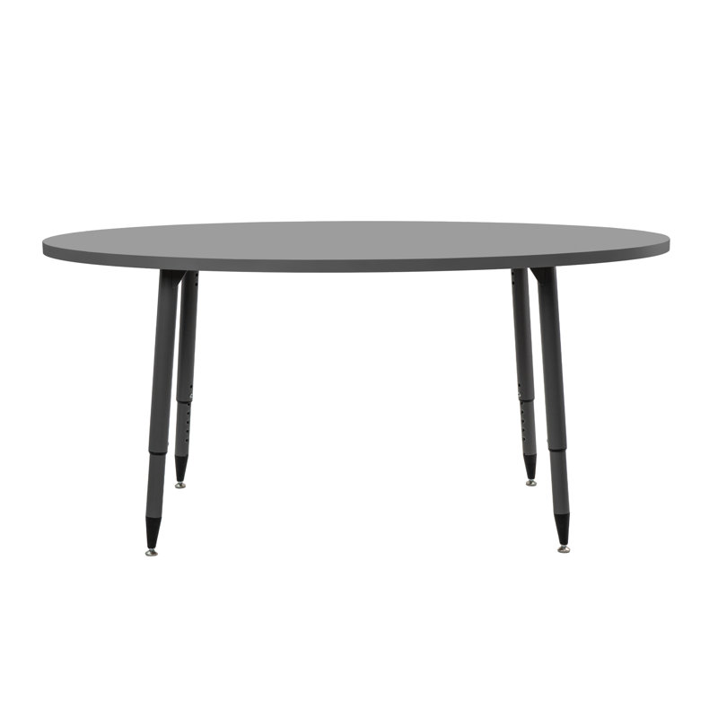 Table d'activité thermofusionnée 30 x 60 avec pieds fuselés réglables Adapte, Gris, Mer du nord