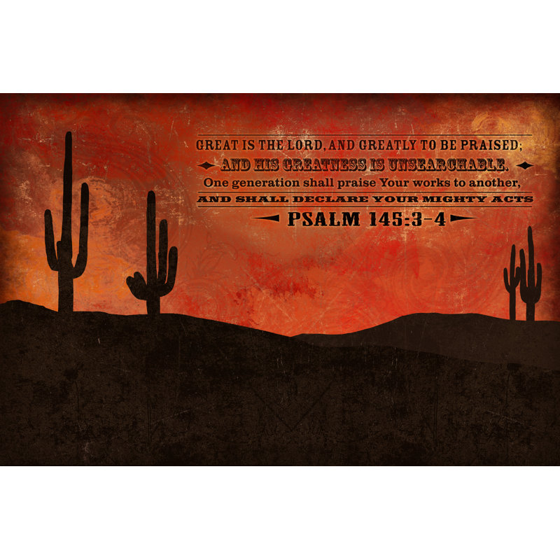 Western Landscape - Wrapped Canvas Painting, 30cm H x 46cm W x 3.8cm D