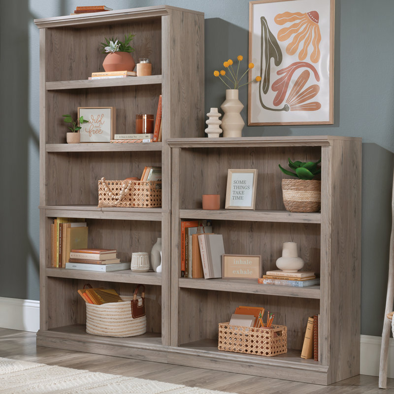 Alexsia Standard Bookcase, Laurel Oak, 35-1/4”W x 13-1/4”D x 69-3/4”H 