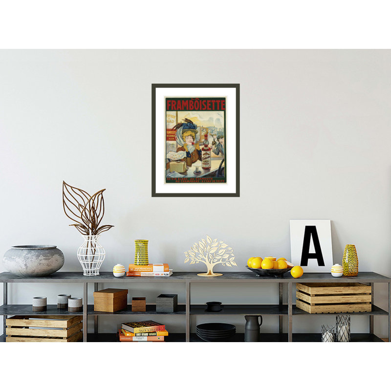 Affiche Framboisette par Tamagno - Impression sur toile encadrée, H 29,5 po x l 22,92 po